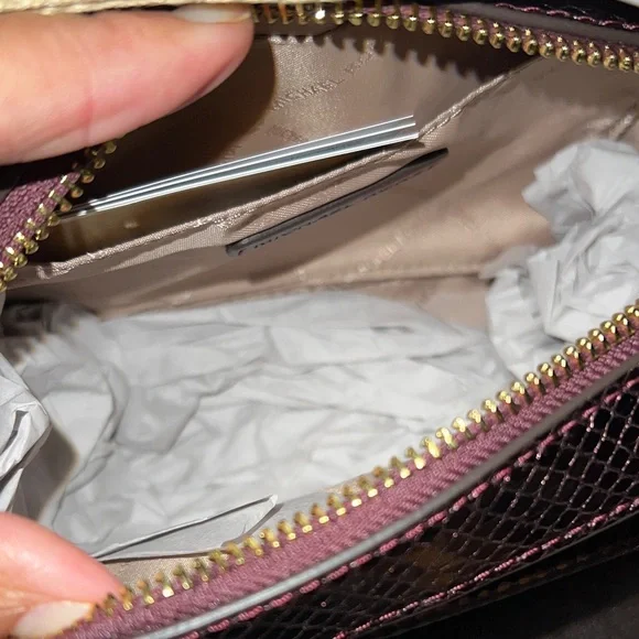 Michael Kors Shimmering Maroon Crossbody Bag